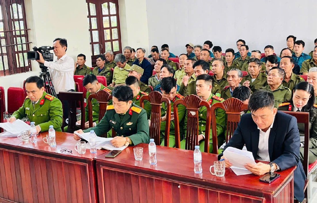 Công an xã Minh Châu triển khai bảo đảm ANTT phục vụ bầu cử