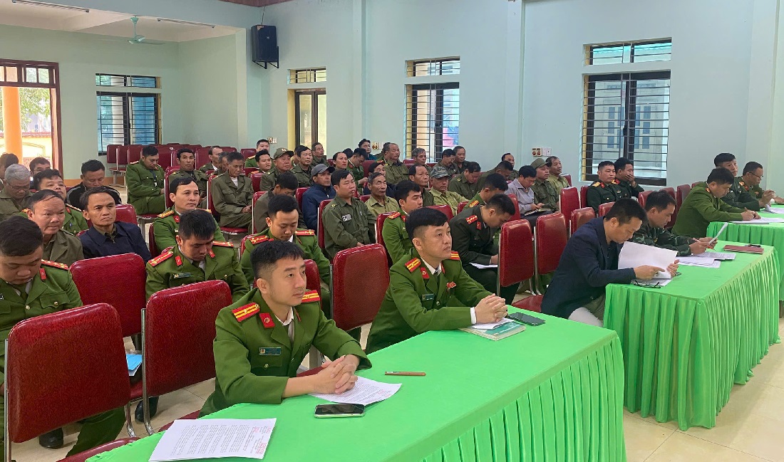 Công an xã Văn Hiến triển khai phương án bảo đảm ANTT phục vụ bầu cử