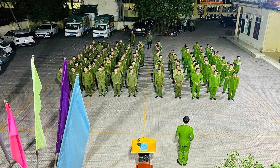 Công an xã Quảng Châu quán triệt nhiệm vụ bảo đảm ANTT phục vụ bầu cử