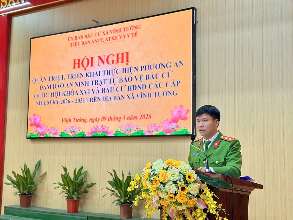 Công an xã quán triệt nội dung