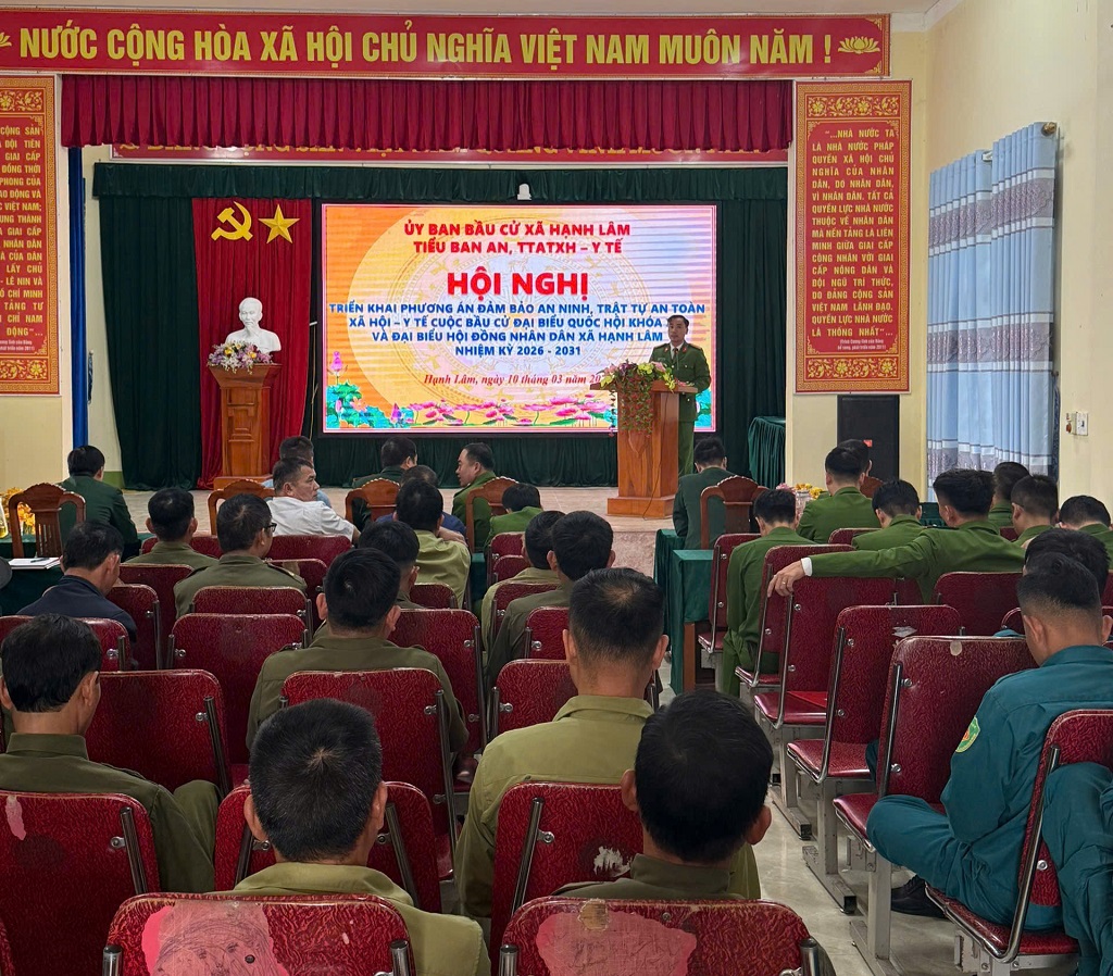 Xã Hạnh Lâm triển khai phương án bảo đảm ANTT phục vụ bầu cử