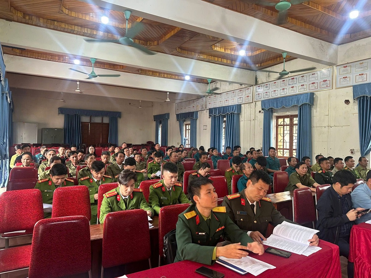 Công an xã Xuân Lâm triển khai phương án bảo đảm an ninh, trật tự phục vụ cuộc bầu cử