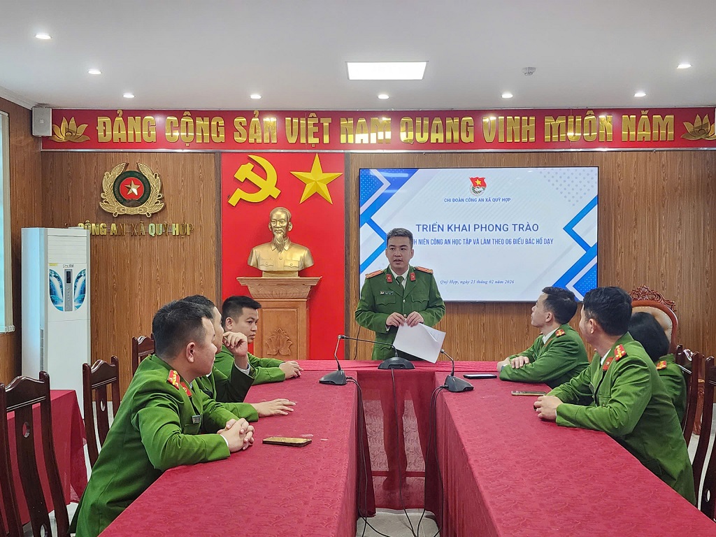 Triển khai phong trào thanh niên Công an học tập và làm theo 06 điều Bác Hồ dạy