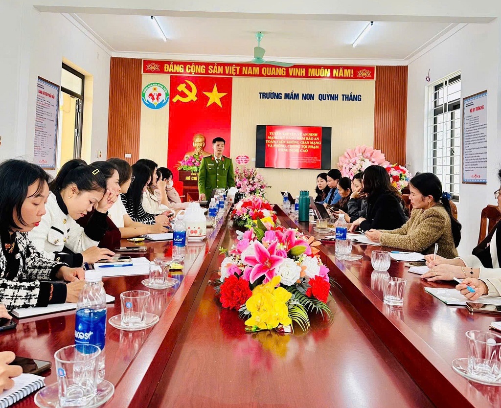 Tuyên truyền an ninh mạng tại Trường Mầm non