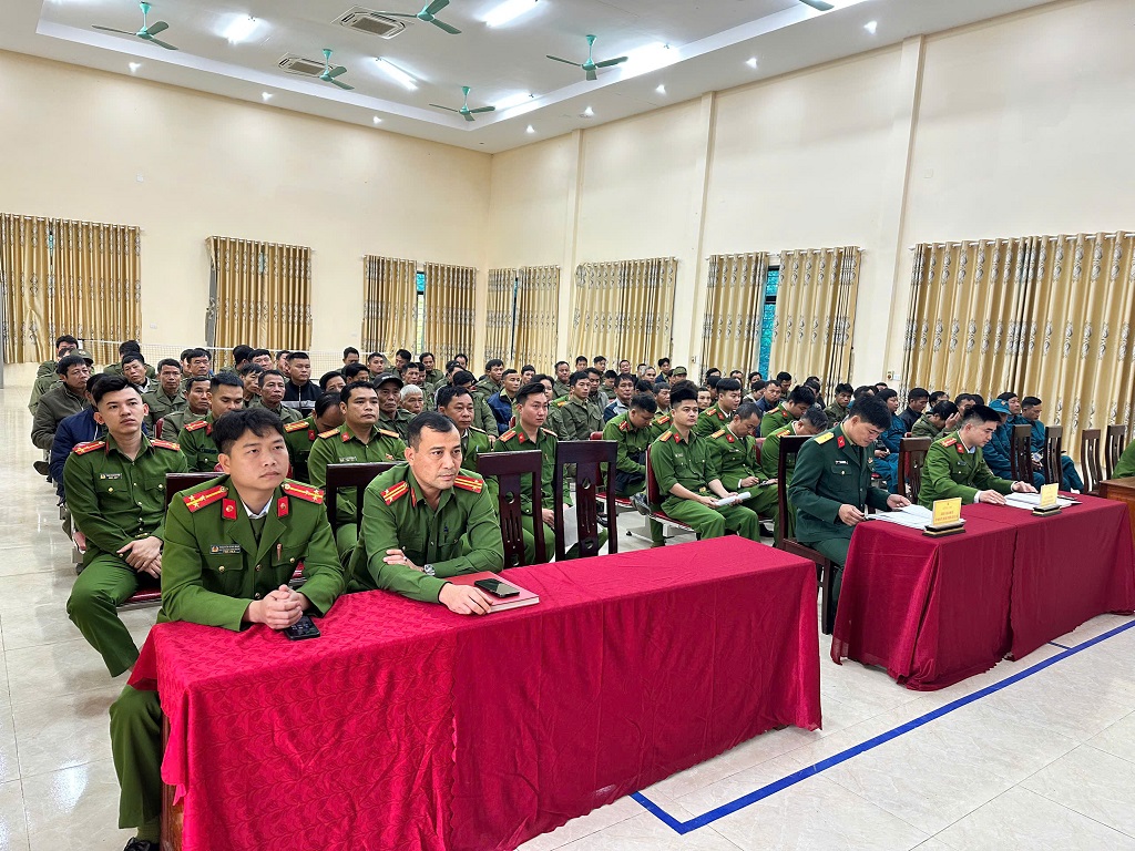 Công an xã Bích Hào tổ chức Hội nghị triển khai phương án bảo đảm ANTT phục vụ bầu cử