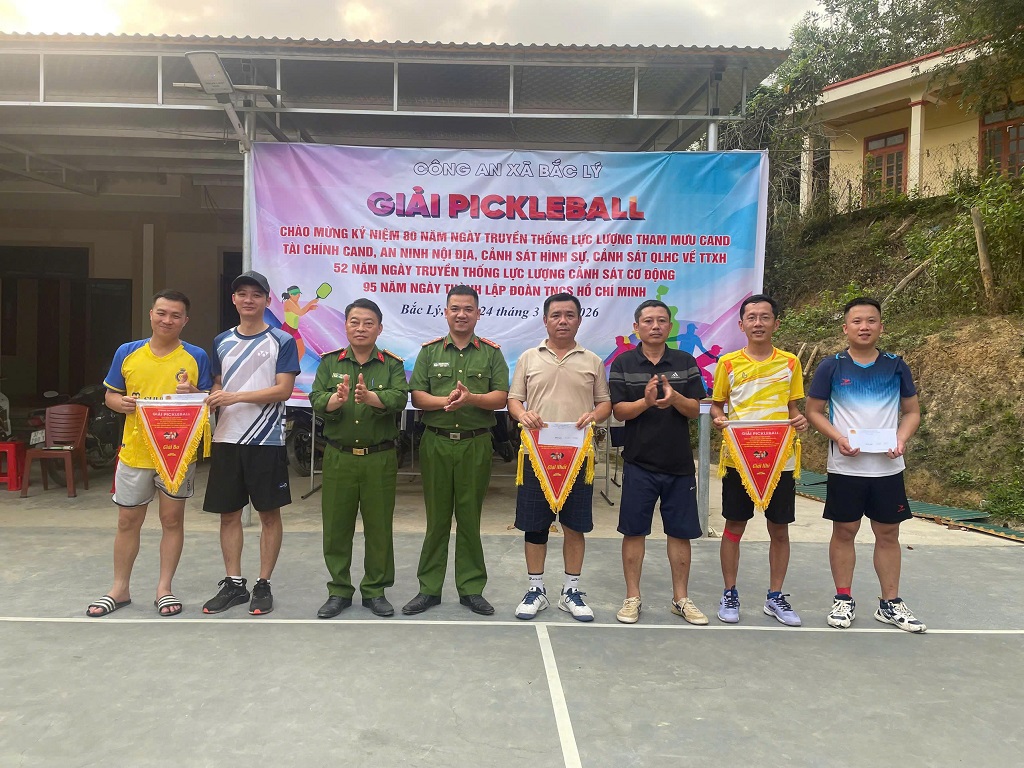 Công an xã Bắc Lý tổ chức Giải Pickleball