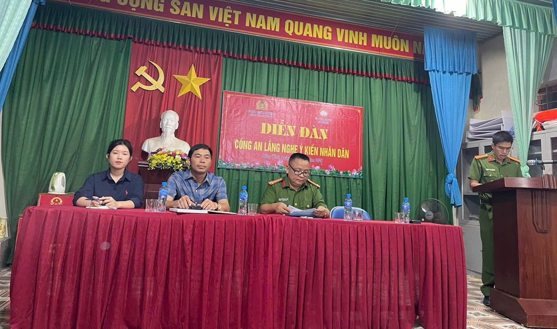 Công an xã Tân Kỳ tổ chức diễn đàn 