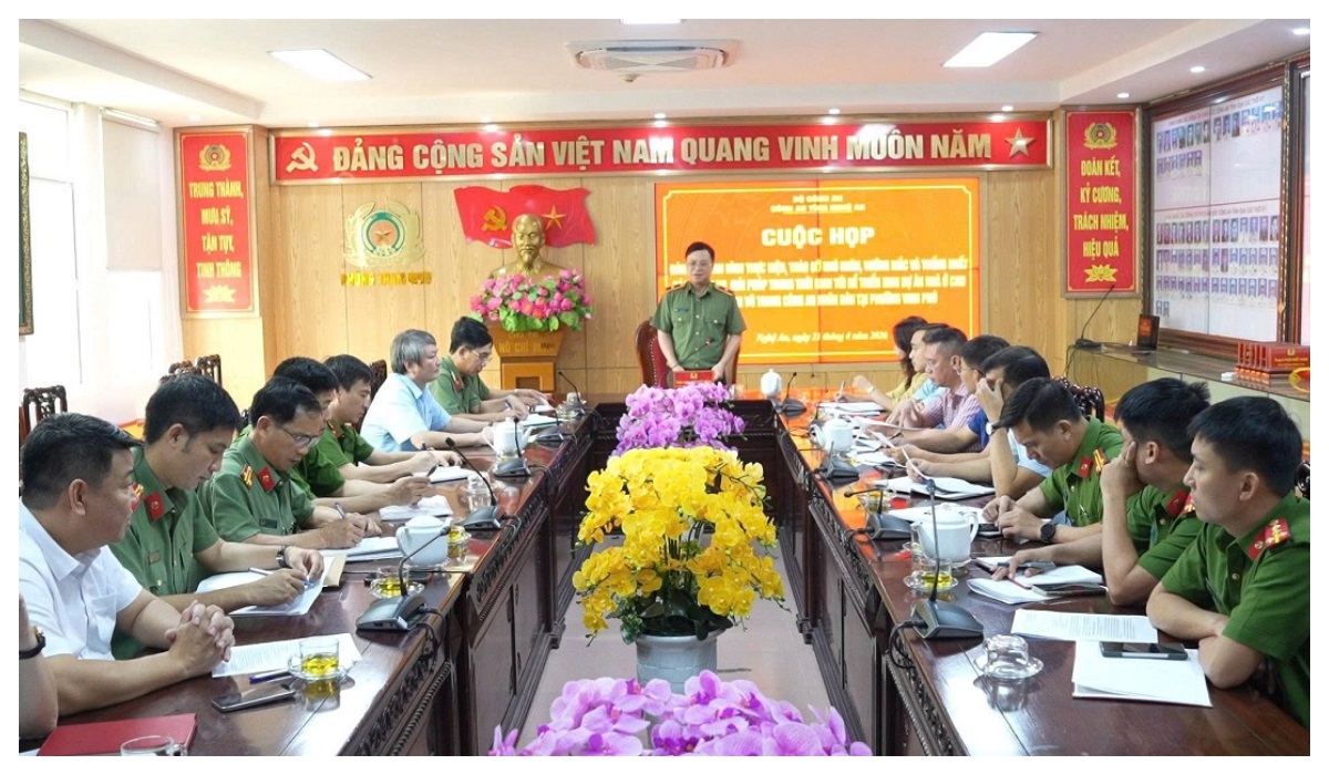 Công an tỉnh Nghệ An họp đánh giá tình hình triển khai dự án nhà ở cho lực lượng vũ trang nhân dân