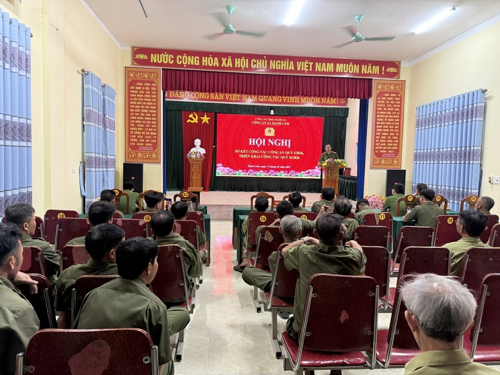 Công an xã Hạnh Lâm tổ chức giao ban công tác Quý I của lực lượng An ninh cơ sở