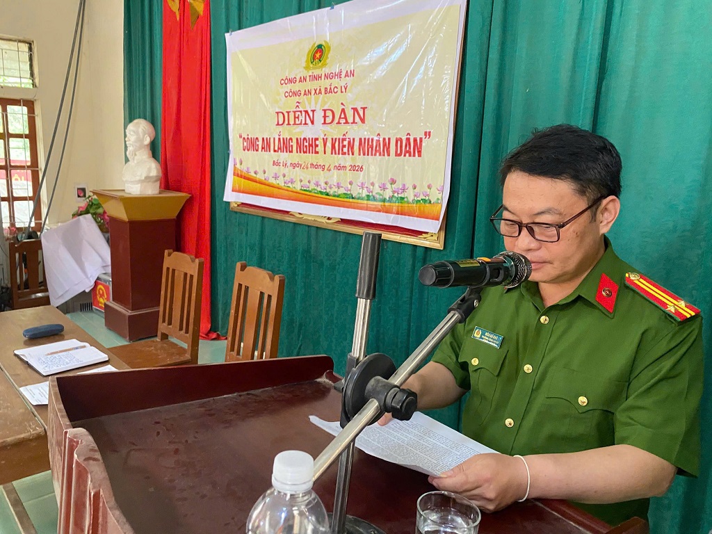 Công an xã Bắc Lý tổ chức diễn đàn 