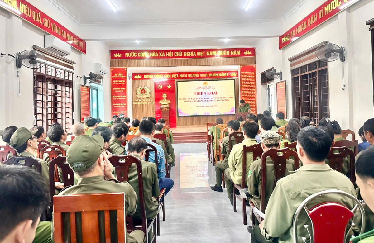 Công an phường Cửa Lò triển khai phương án bảo đảm ANTT chương trình khai mạc Festival Du lịch Cửa Lò năm 2026