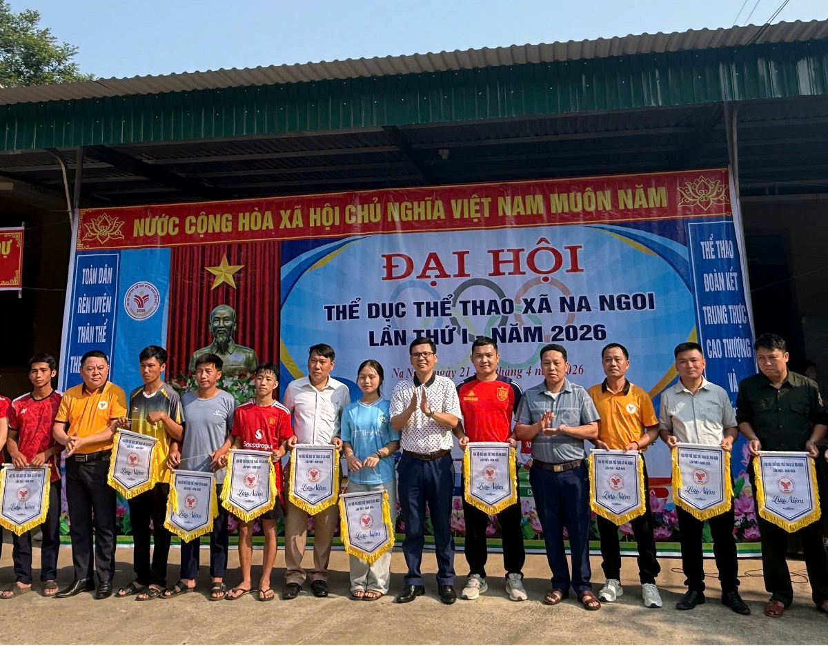 Công an xã Na Ngoi tham dự Đại hội Thể dục thể thao lần thứ I xã Na Ngoi năm 2026