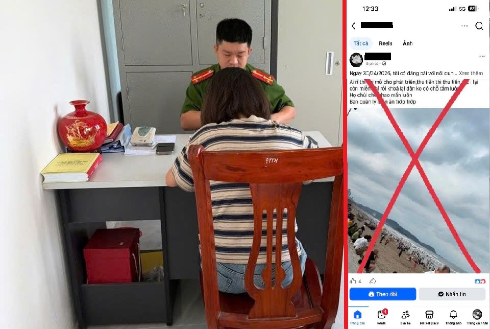 Công an phường Cửa Lò xử lý trường hợp đăng tải thông tin sai sự thật