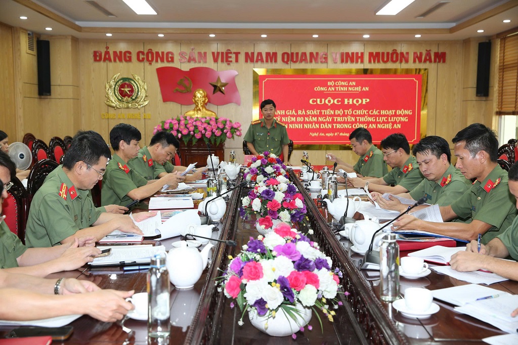 Đánh giá, rà soát tiến độ tổ chức các hoạt động kỷ niệm 80 năm Ngày truyền thống lực lượng An ninh nhân dân