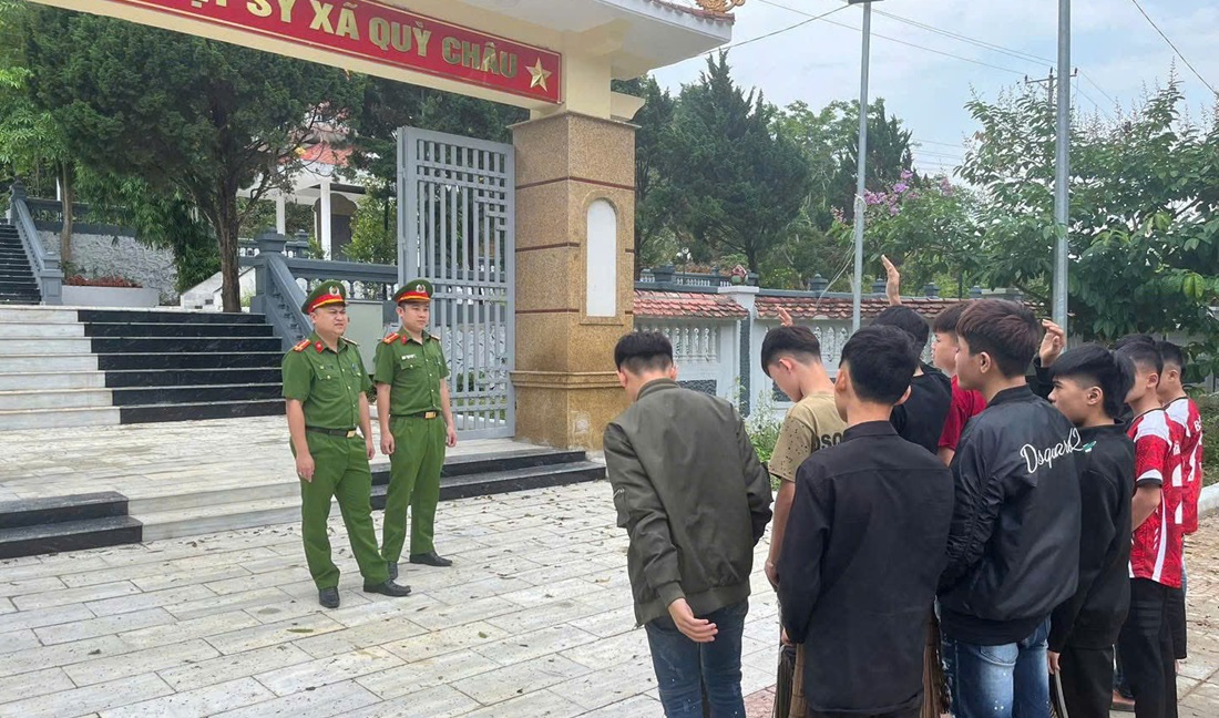 Công an xã Quỳ Châu phối hợp quản lý, giáo dục thanh thiếu niên chưa ngoan