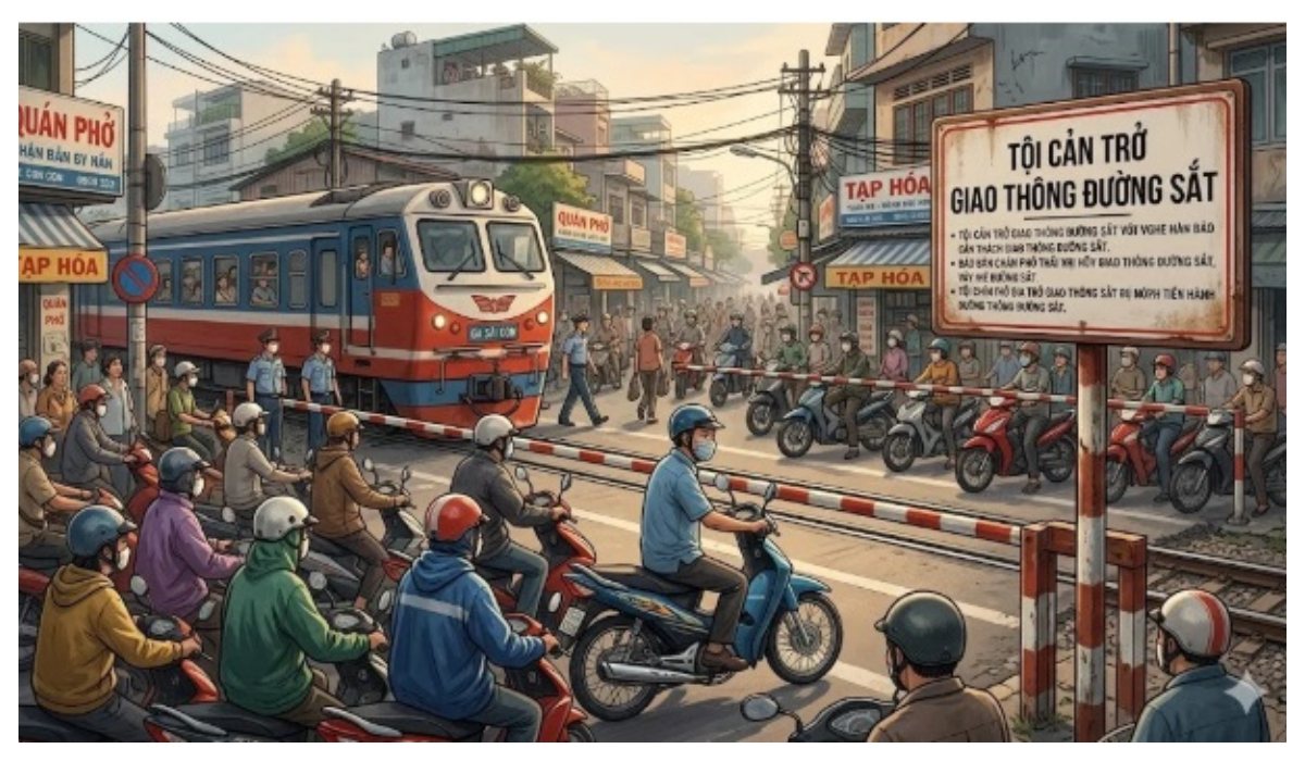 Tội cản trở giao thông đường sắt theo Điều 268 Bộ luật Hình sự