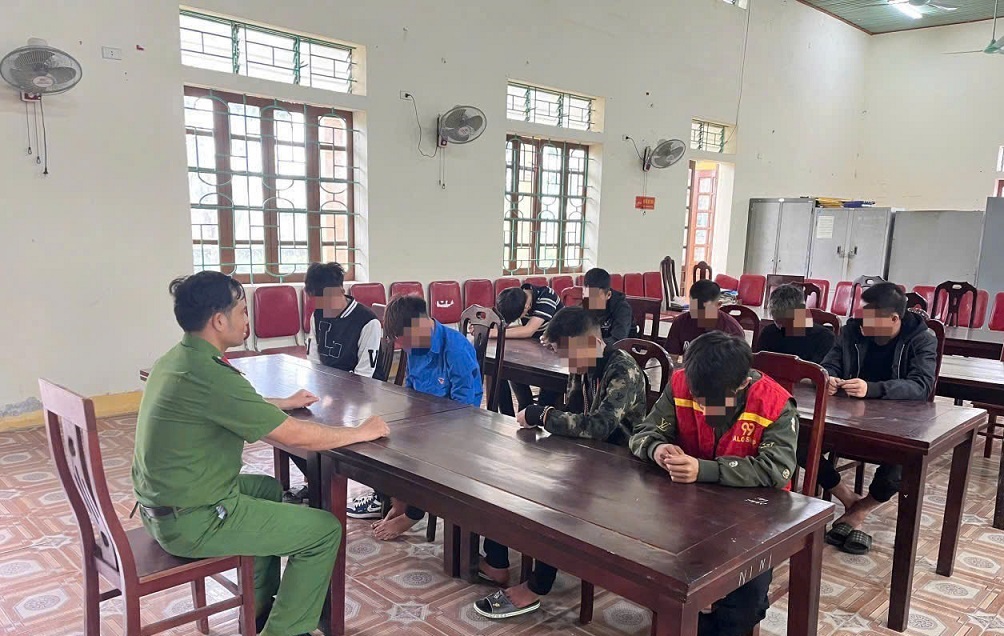 Công an xã Nam Đàn quản lý, giáo dục thanh, thiếu niên chưa ngoan