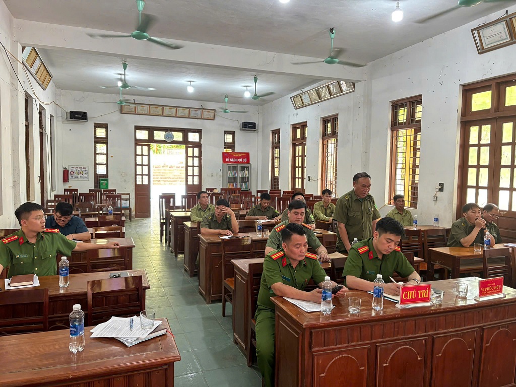 Công an xã Yên Hòa: Hội nghị giao ban lực lượng An ninh cơ sở Qúy I năm 2026