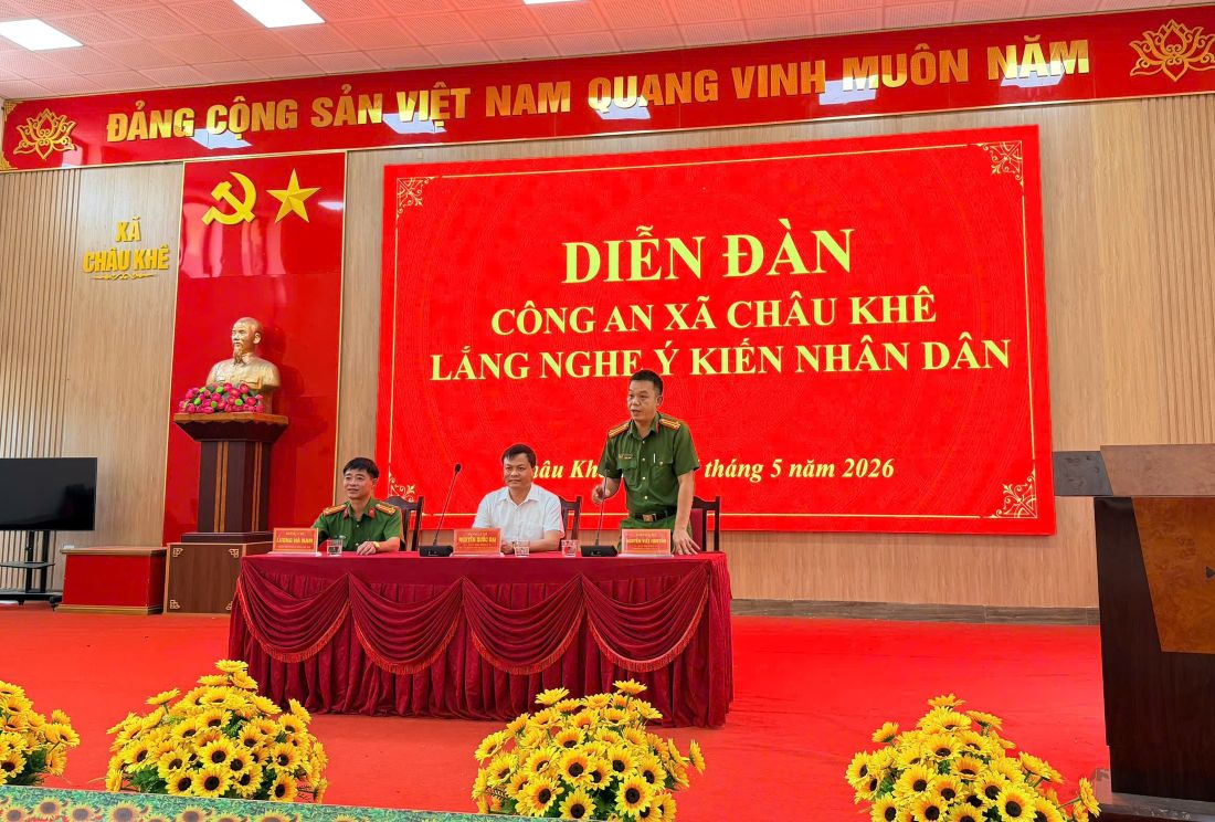 Công an xã Châu Khê tổ chức Diễn đàn 