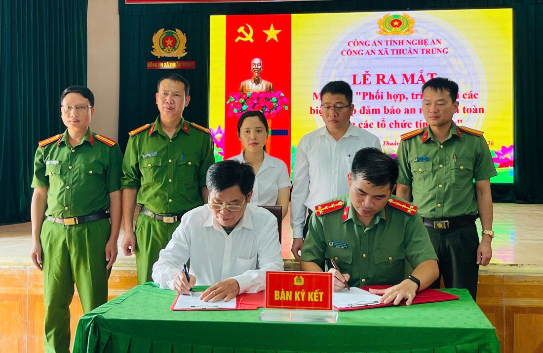 Xã Thuần Trung ra mắt mô hình bảo đảm an ninh trật tự