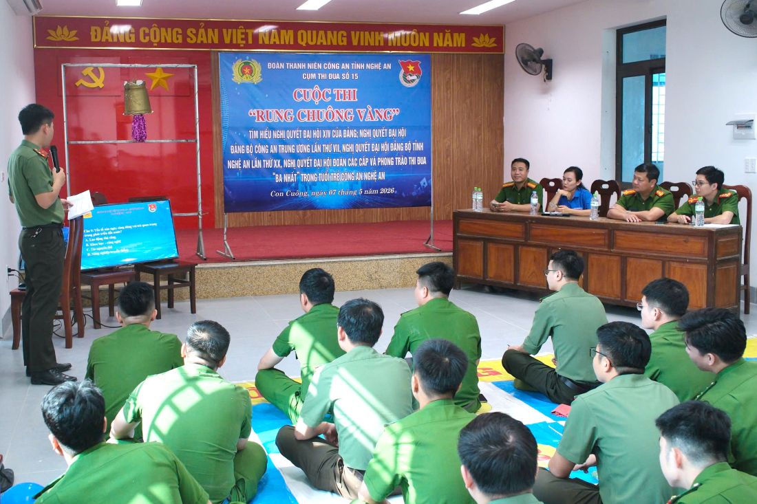 Công an xã Con Cuông: Sôi nổi Cuộc thi 