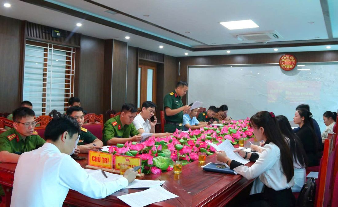 Công an xã Đô Lương họp Ban Chỉ đạo Hội thi lực lượng bảo vệ ANTT cơ sở giỏi