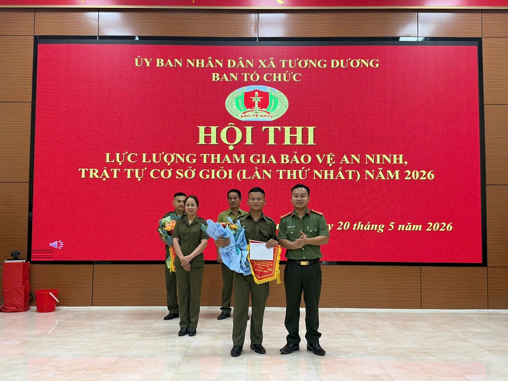 Công an xã Tương Dương tham mưu tổ chức thành công Hội thi 
