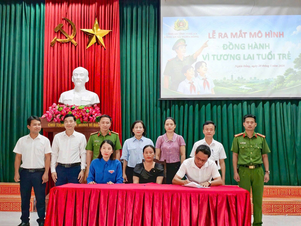 Công an xã Nghĩa Đồng tổ chức Lễ ra mắt mô hình 