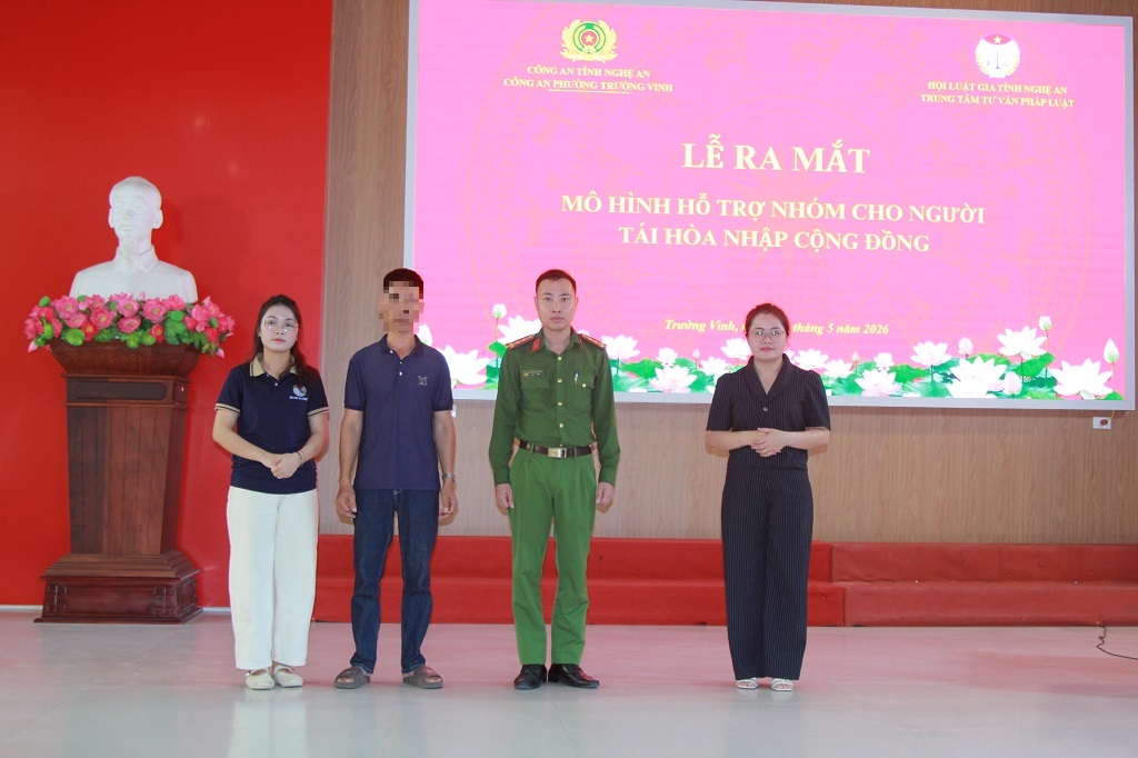 Ra mắt mô hình “Hỗ trợ nhóm cho người tái hòa nhập cộng đồng” 