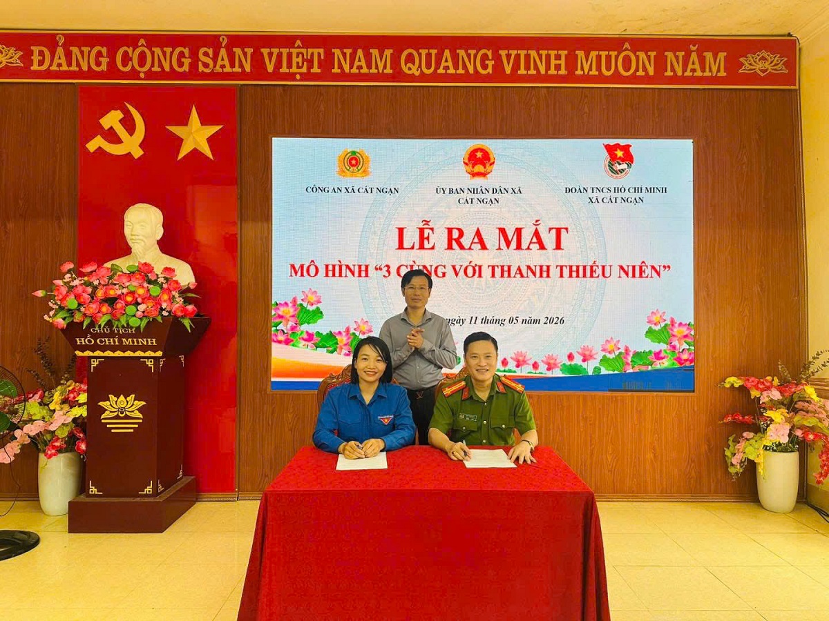 Công an xã Cát Ngạn ra mắt mô hình 