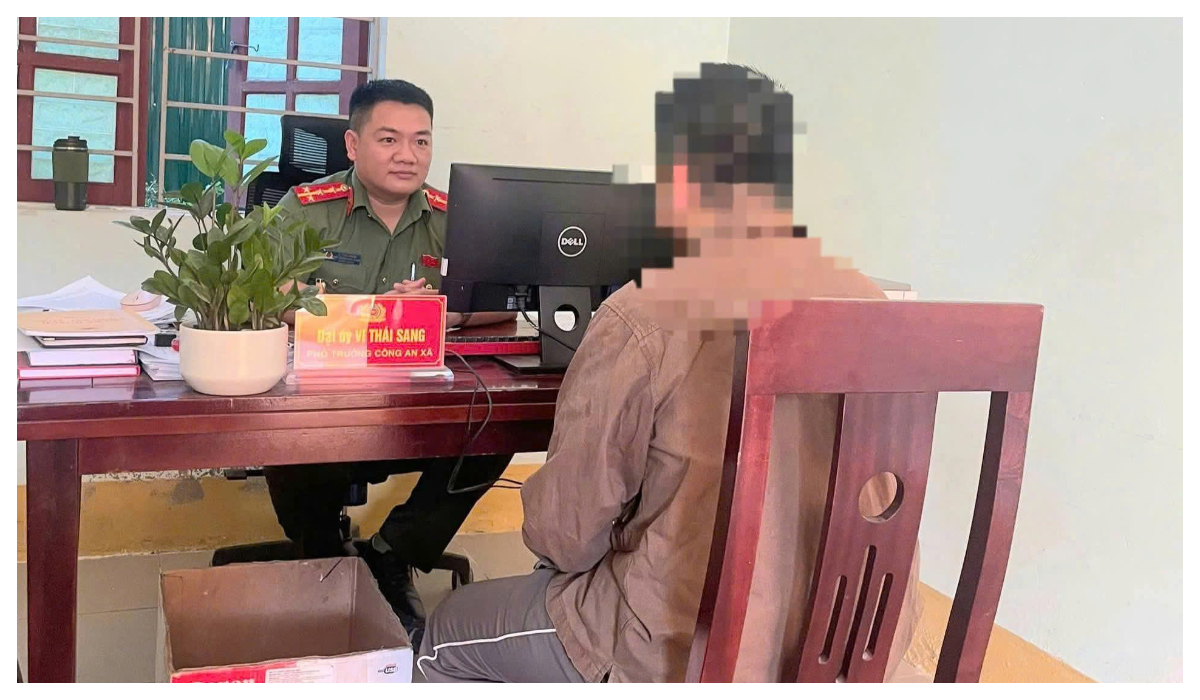 Công an xã Yên Na xử phạt trường hợp 