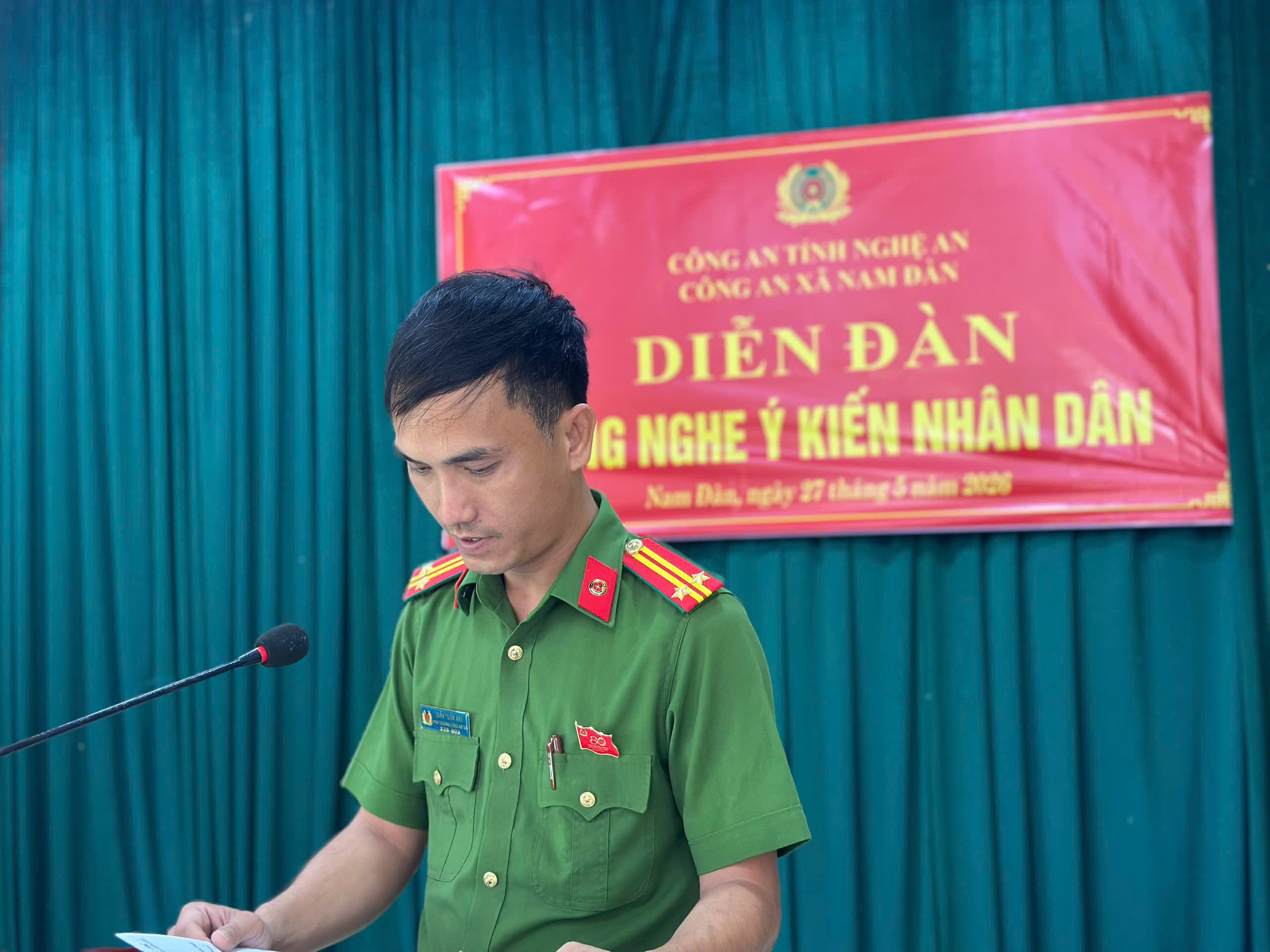 Công an xã Nam Đàn tổ chức diễn đàn 