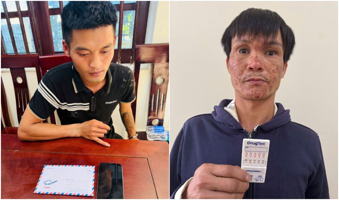 Các đối tượng và tang vật thu giữ