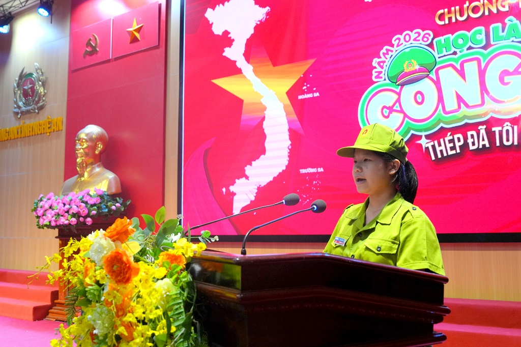 Đại diện học viên phát biểu tại chương trình