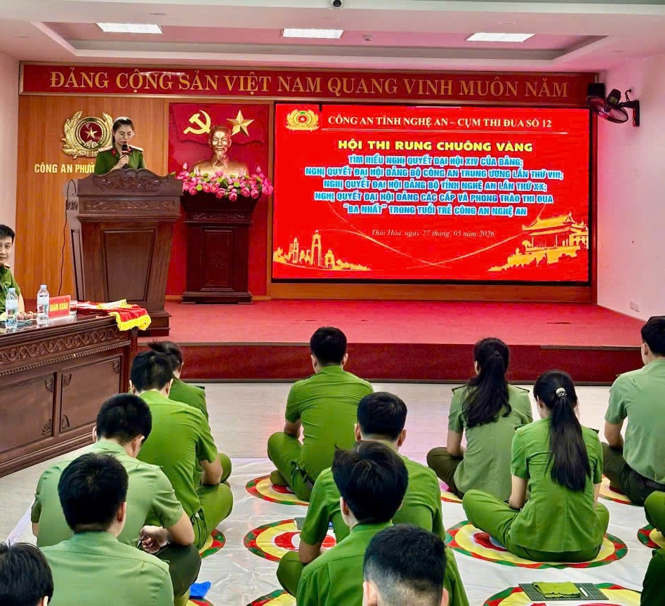 Công an phường Thái Hòa: Sôi nổi Hội thi 