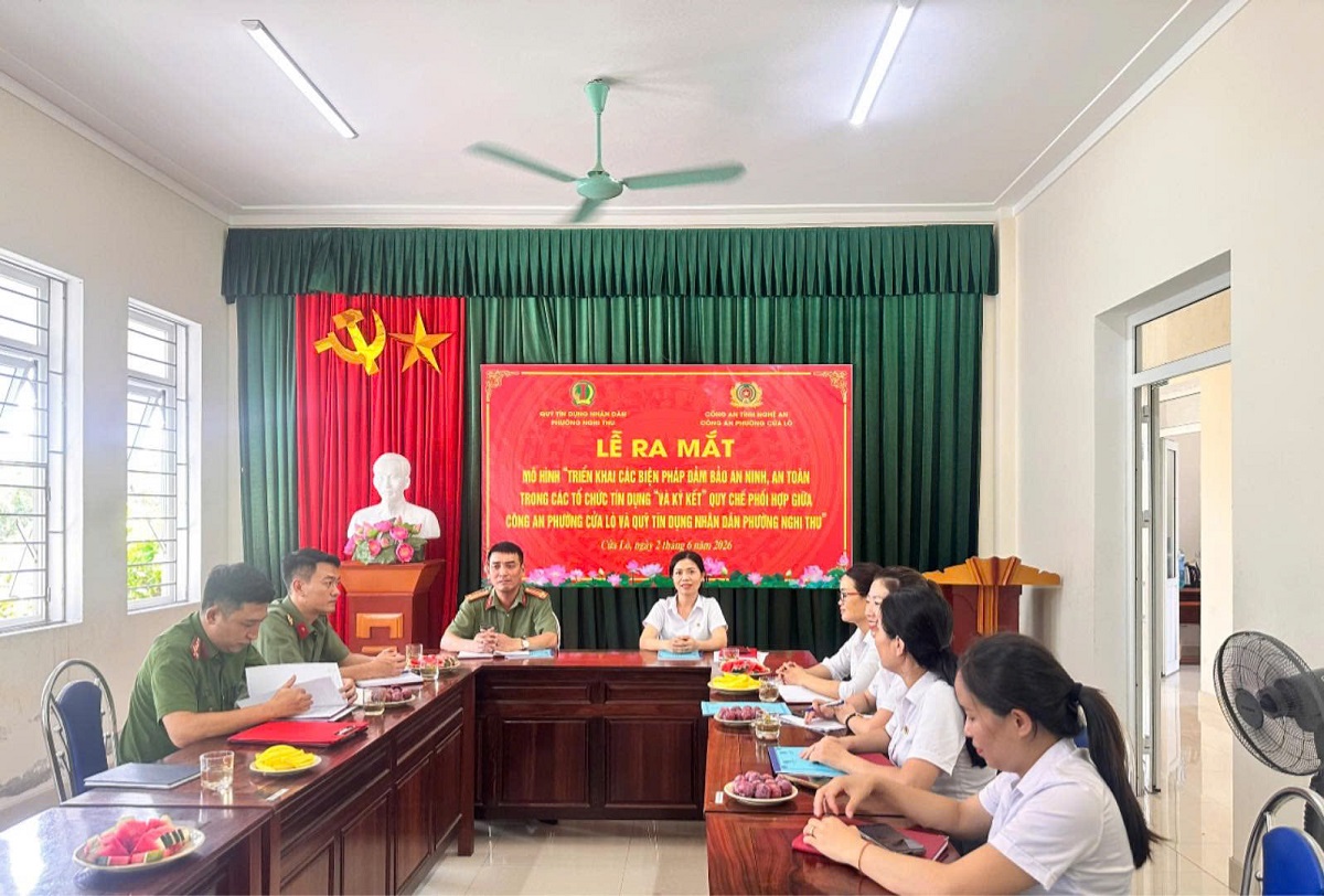 Lễ ra mắt mô hình tại Quỹ tín dụng nhân dân Nghi Thu