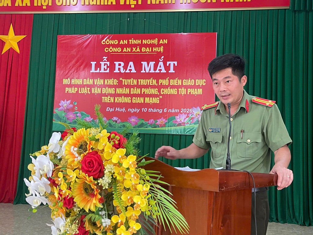 Công an xã Đại Huệ ra mắt mô hình 