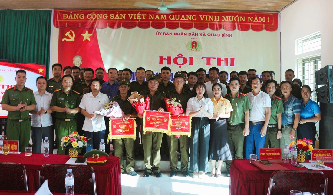 Xã Châu Bình tổ chức Hội thi lực lượng tham gia bảo vệ an ninh trật tự ở cơ sở giỏi năm 2026