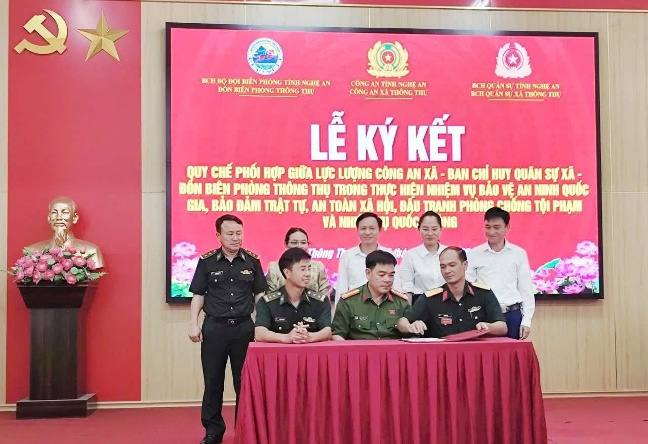 Ký kết quy chế phối hợp giữa 03 lực lượng vũ trang