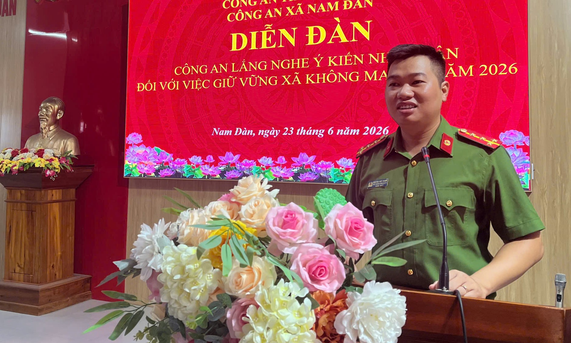 Công an xã Nam Đàn tổ chức diễn đàn 