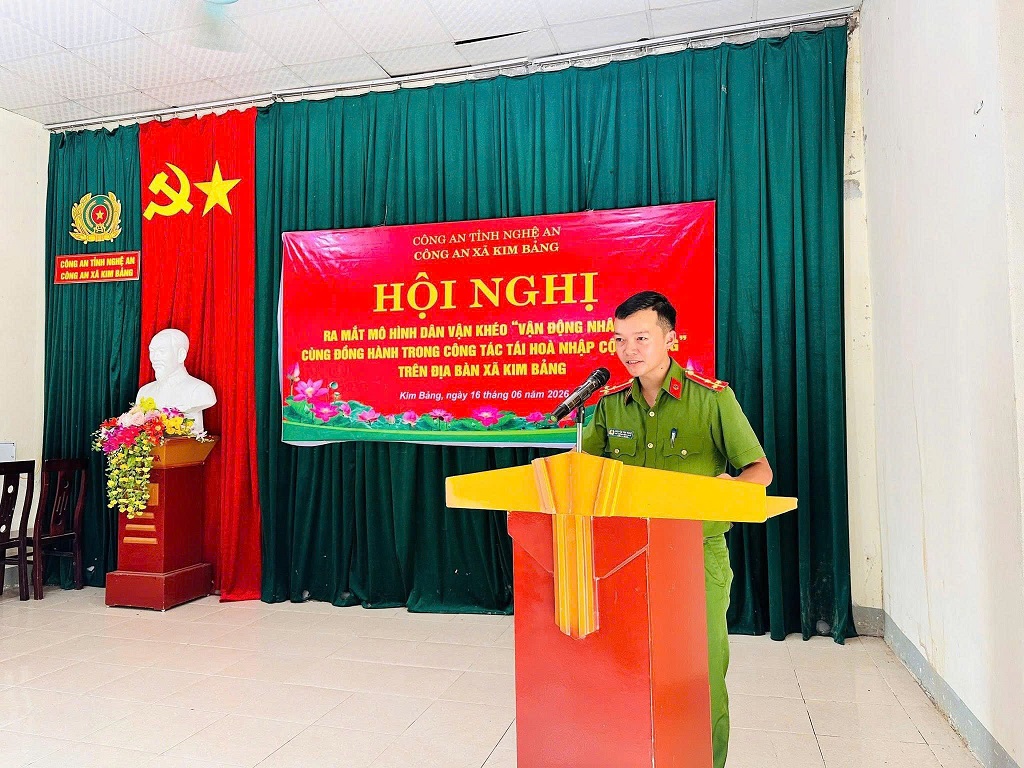 Công an xã Kim Bảng ra mắt mô hình dân vận khéo 