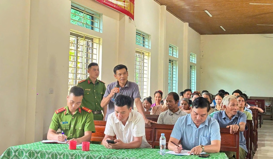 Công an xã Hùng Chân tổ chức Diễn đàn 