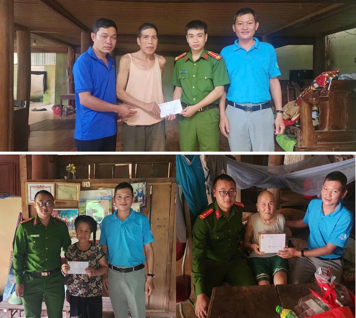 Công an xã Mỹ Lý thăm hỏi, tặng quà cựu chiến binh nhân kỷ niệm 79 năm ngày thương binh - liệt sĩ
