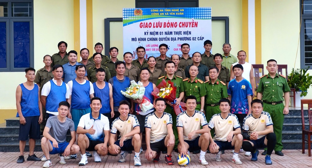 Công an xã Yên Xuân tổ chức giao lưu thể thao