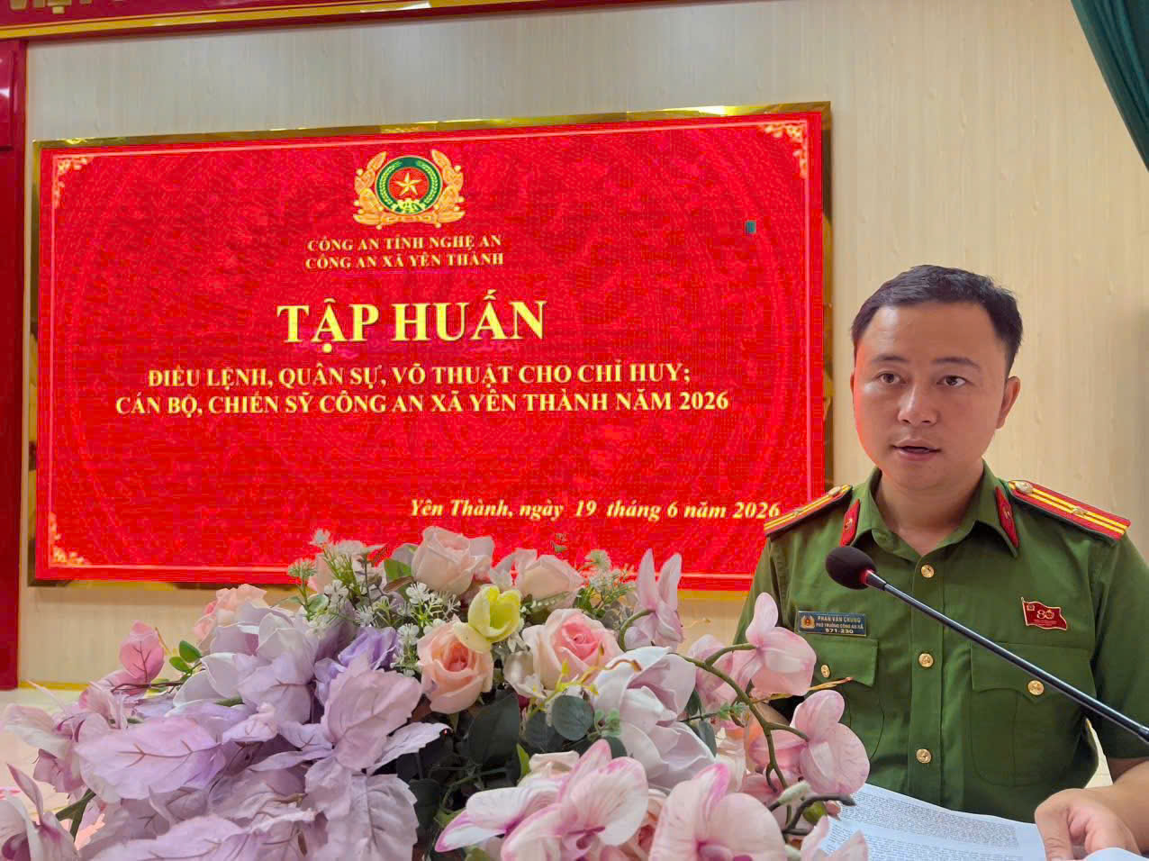 Triển khai công tác tập huấn, huấn luyện điều lệnh, quân sự, võ thuật CAND năm 2026