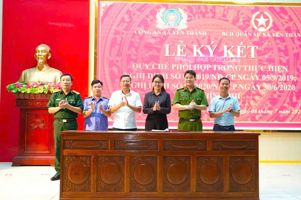 Công an xã tổ chức Lễ ký kết