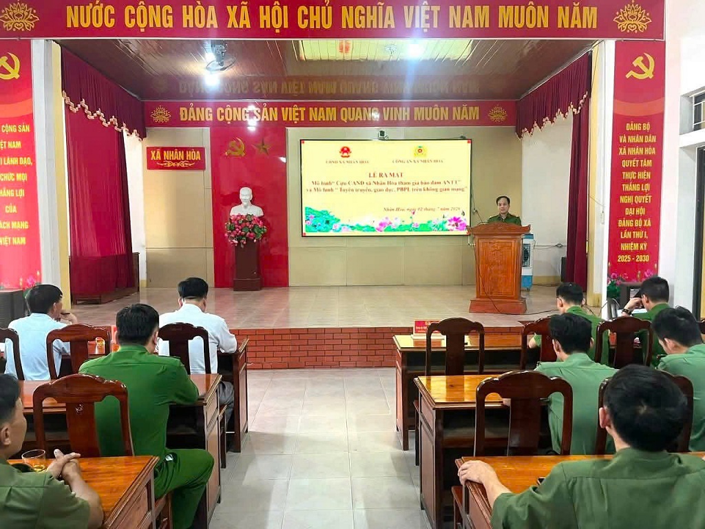 Công an xã Nhân Hoà ra mắt mô hình 