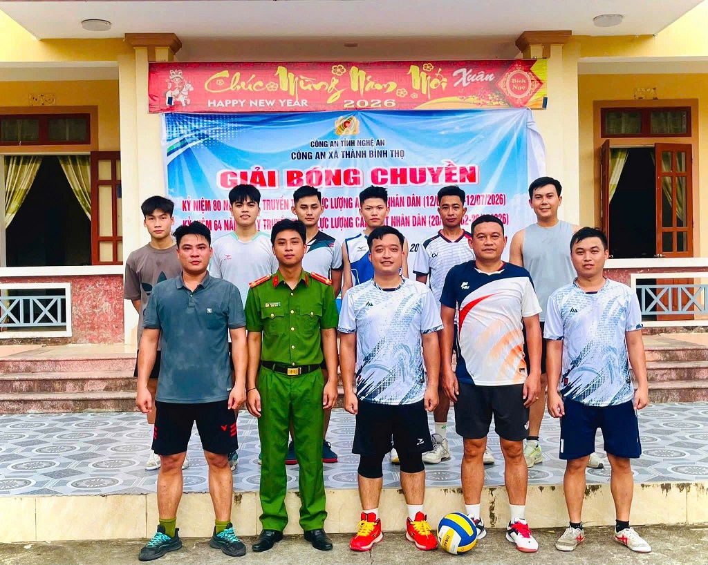 Công an xã Thành Bình Thọ tổ chức hoạt động thể thao