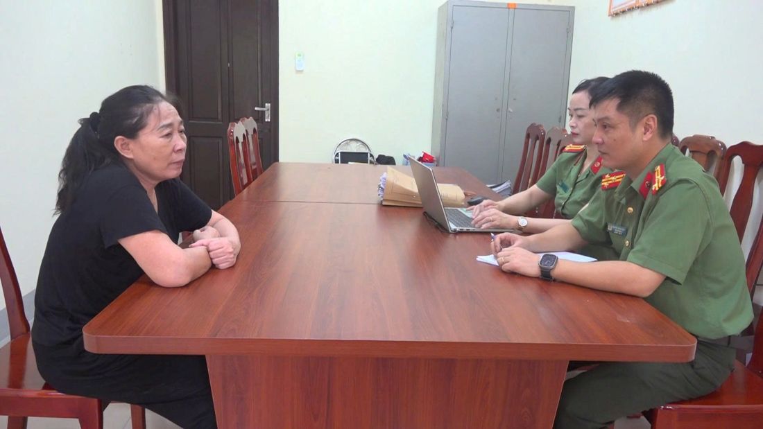 Cơ quan An ninh điều tra làm việc với đối tượng Lê Thị Thủy