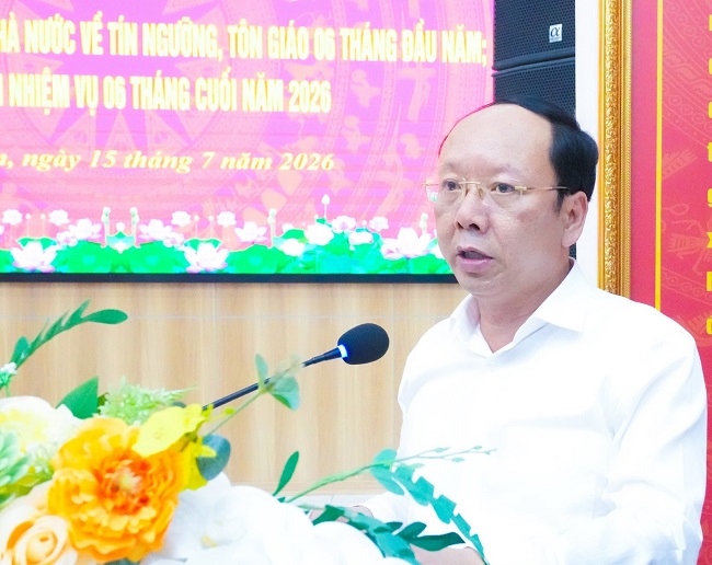 Đồng chí Bùi Thanh An - Ủy viên Ban Thường vụ Tỉnh ủy, Phó Chủ tịch Thường trực UBND tỉnh phát biểu chỉ đạo tại hội nghị